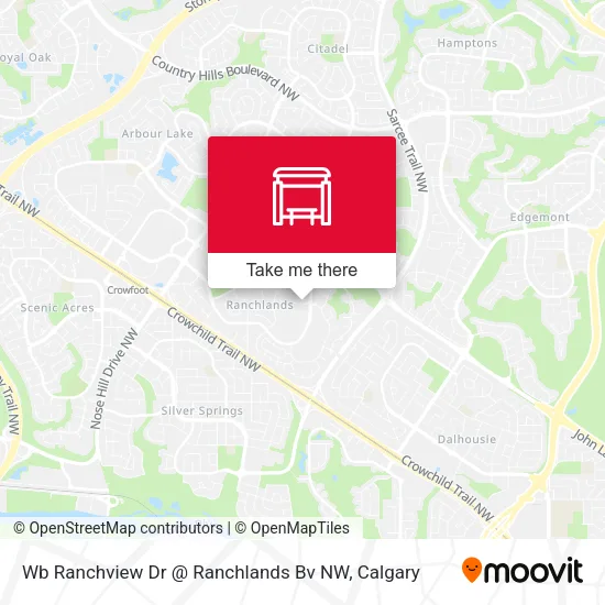 Wb Ranchview Dr @ Ranchlands Bv NW map