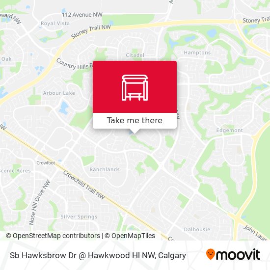 Sb Hawksbrow Dr @ Hawkwood Hl NW map