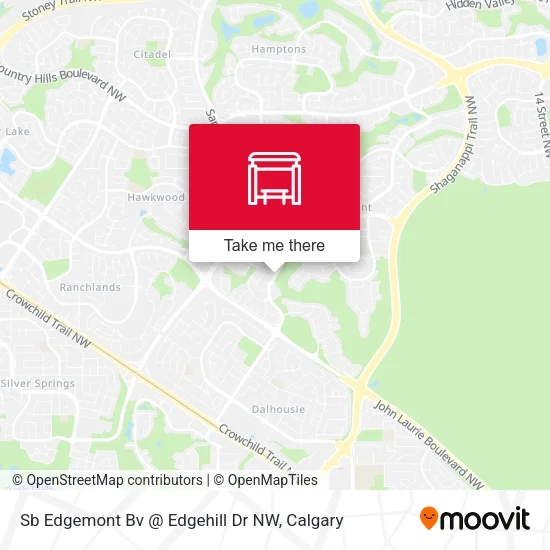 Sb Edgemont Bv @ Edgehill Dr NW map