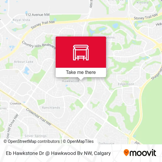 Eb Hawkstone Dr @ Hawkwood Bv NW map