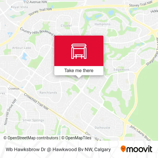 Wb Hawksbrow Dr @ Hawkwood Bv NW map