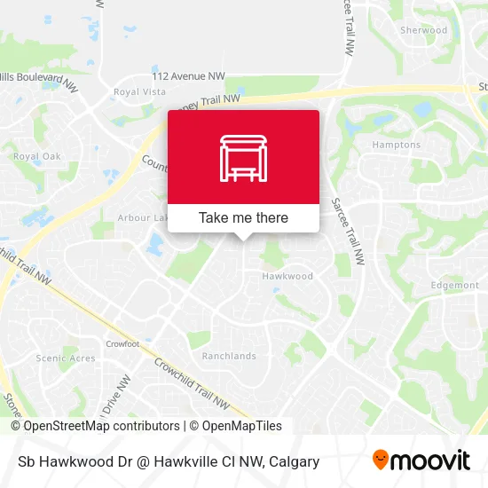 Sb Hawkwood Dr @ Hawkville Cl NW map