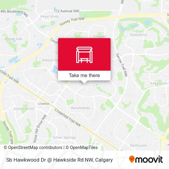 Sb Hawkwood Dr @ Hawkside Rd NW map