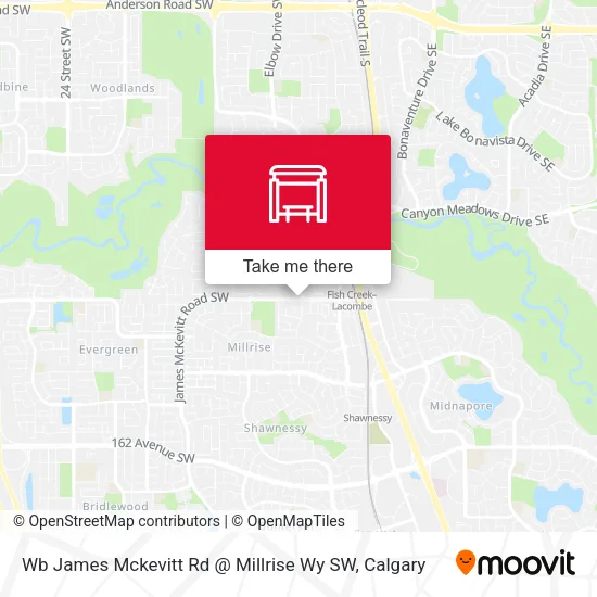 Wb James Mckevitt Rd @ Millrise Wy SW map