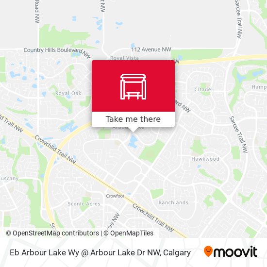 Eb Arbour Lake Wy @ Arbour Lake Dr NW map