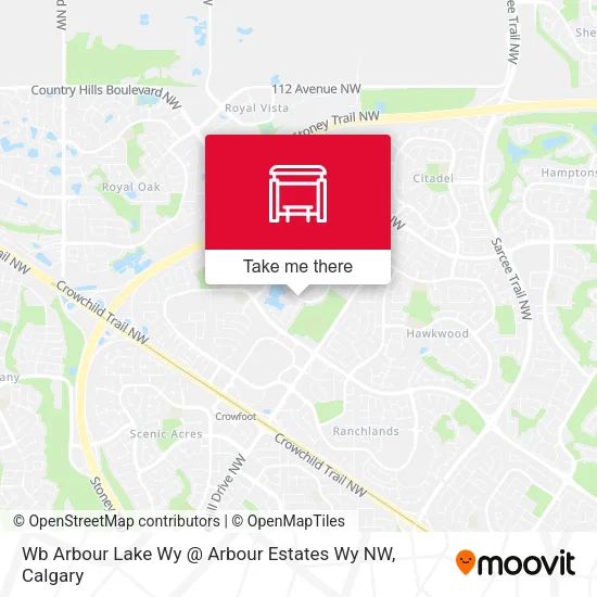 Wb Arbour Lake Wy @ Arbour Estates Wy NW map