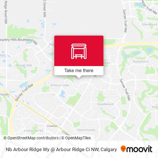 Nb Arbour Ridge Wy @ Arbour Ridge Ci NW map