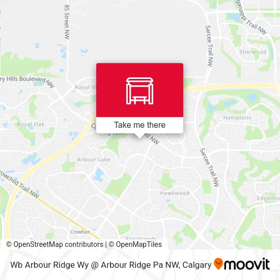 Wb Arbour Ridge Wy @ Arbour Ridge Pa NW map