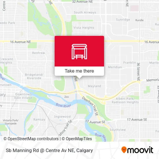 Sb Manning Rd @ Centre Av NE map