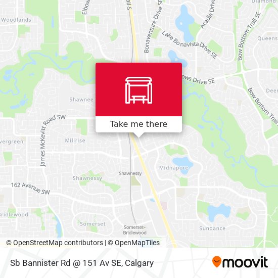 Sb Bannister Rd @ 151 Av SE map
