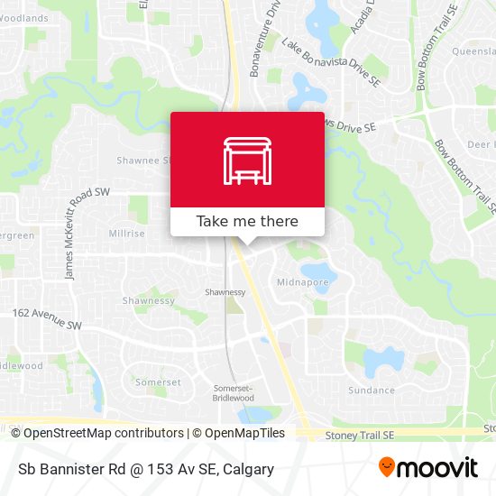Sb Bannister Rd @ 153 Av SE map
