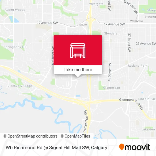 Wb Richmond Rd @ Signal Hill Mall SW map