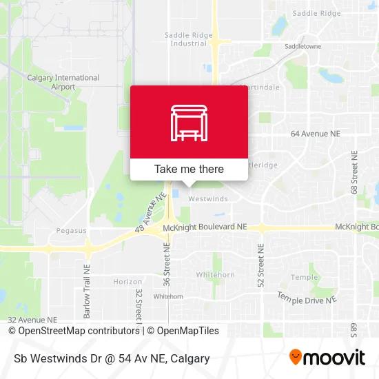 Sb Westwinds Dr @ 54 Av NE map