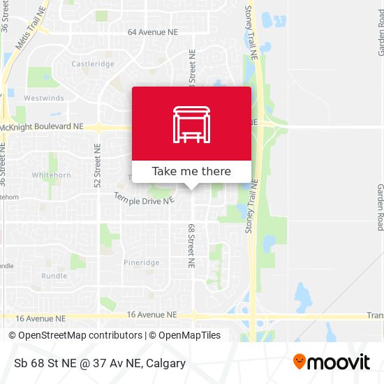 Sb 68 St NE @ 37 Av NE map