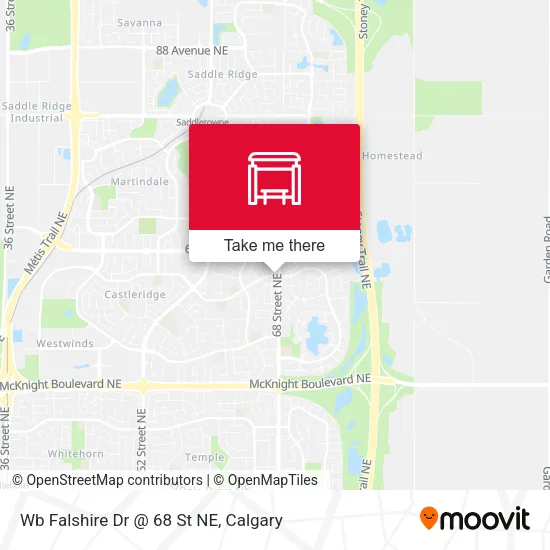 Wb Falshire Dr @ 68 St NE map