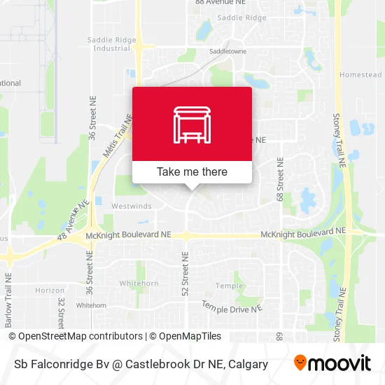 Sb Falconridge Bv @ Castlebrook Dr NE map
