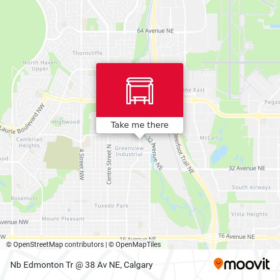 Nb Edmonton Tr @ 38 Av NE map