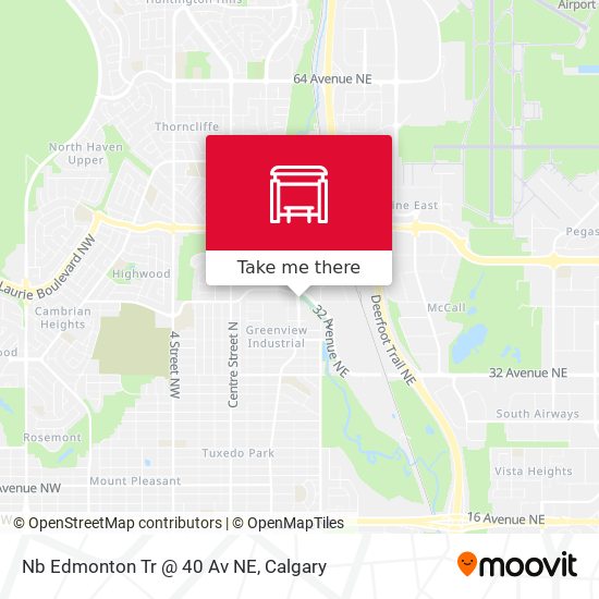 Nb Edmonton Tr @ 40 Av NE map