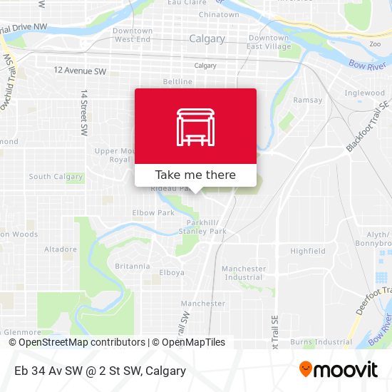 Eb 34 Av SW @ 2 St SW map