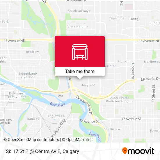 Sb 17 St E @ Centre Av E map