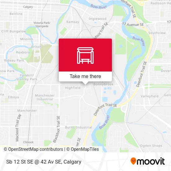 Sb 12 St SE @ 42 Av SE map