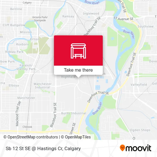 Sb 12 St SE @ Hastings Cr map