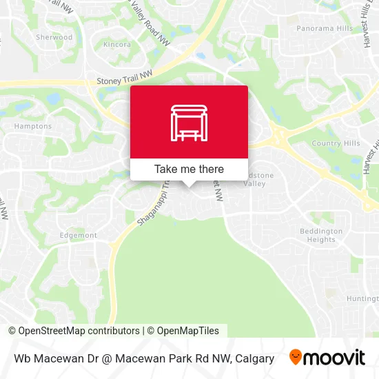 Wb Macewan Dr @ Macewan Park Rd NW map