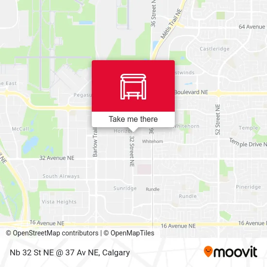 Nb 32 St NE @ 37 Av NE map