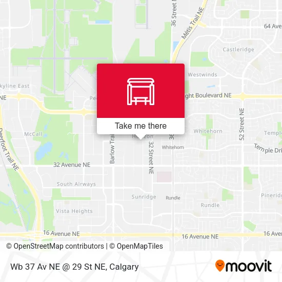 Wb 37 Av NE @ 29 St NE map