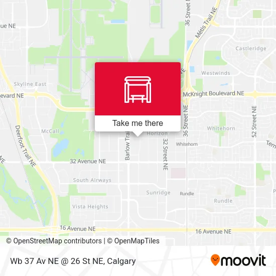 Wb 37 Av NE @ 26 St NE map