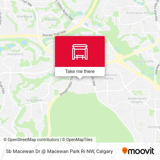 Sb Macewan Dr @ Macewan Park Ri NW map