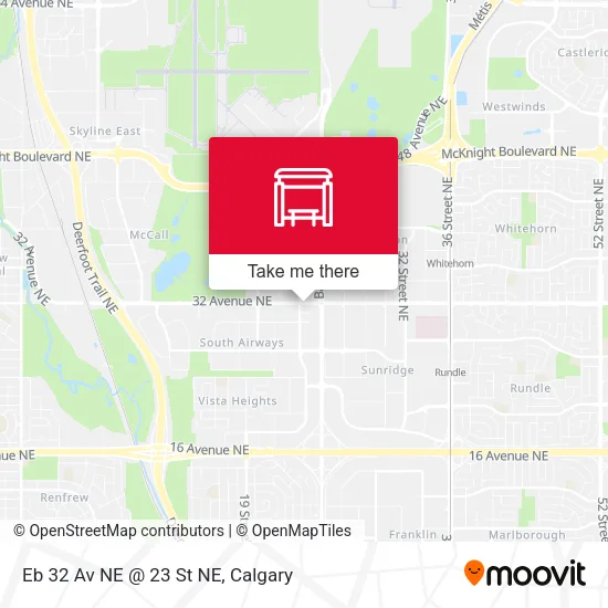 Eb 32 Av NE @ 23 St NE map