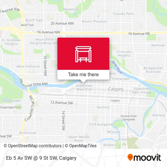 Eb 5 Av SW @ 9 St SW map