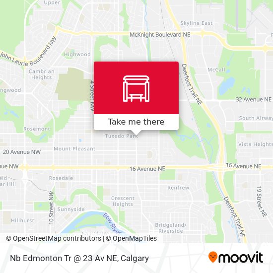 Nb Edmonton Tr @ 23 Av NE map