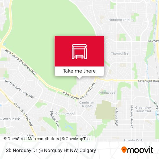 Sb Norquay Dr @ Norquay Ht NW map