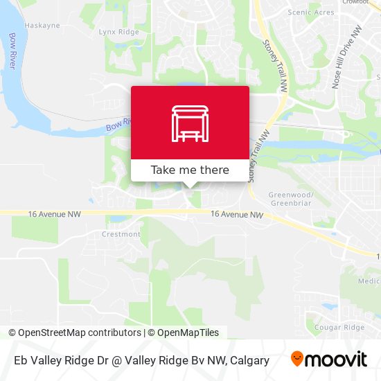 Eb Valley Ridge Dr @ Valley Ridge Bv NW map
