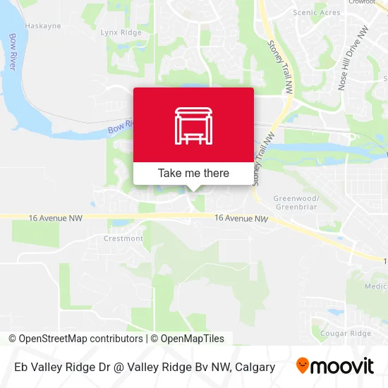 Eb Valley Ridge Dr @ Valley Ridge Bv NW map