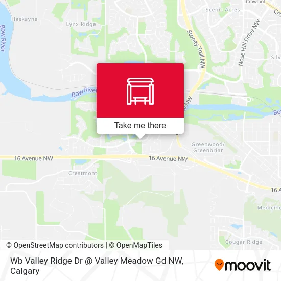 Wb Valley Ridge Dr @ Valley Meadow Gd NW map