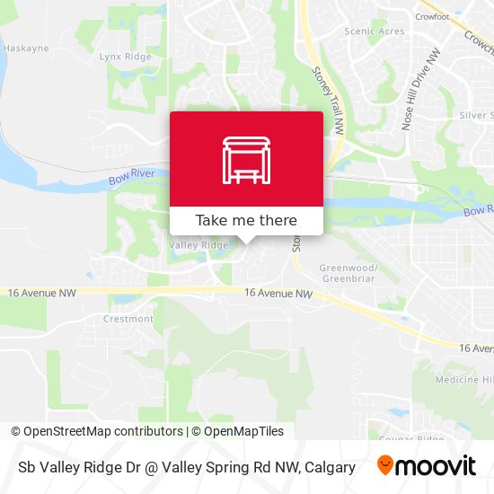 Sb Valley Ridge Dr @ Valley Spring Rd NW map