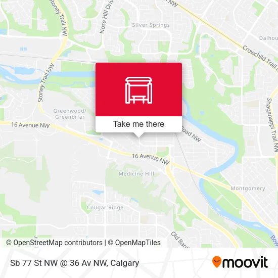 Sb 77 St NW @ 36 Av NW map