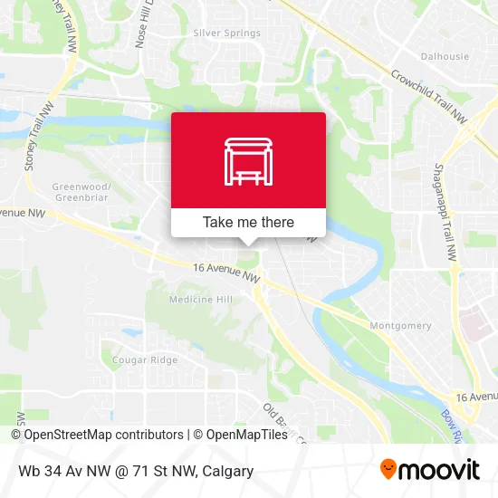 Wb 34 Av NW @ 71 St NW map