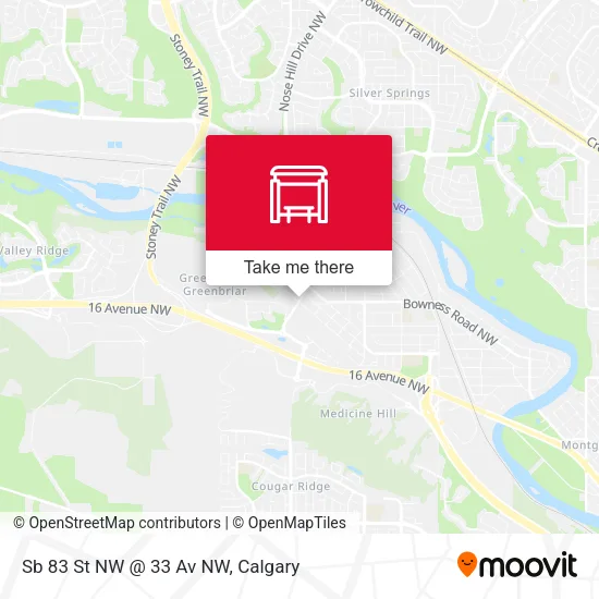 Sb 83 St NW @ 33 Av NW map