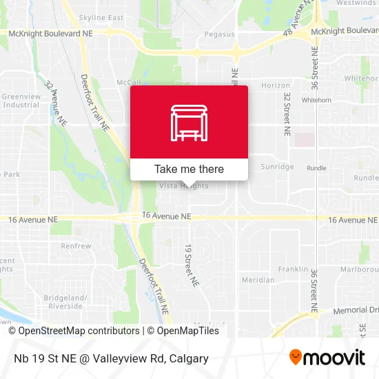 Nb 19 St NE @ Valleyview Rd map