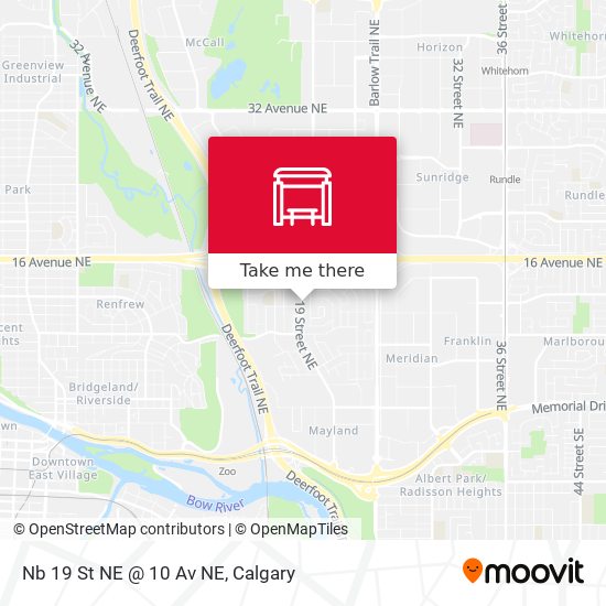 Nb 19 St NE @ 10 Av NE map