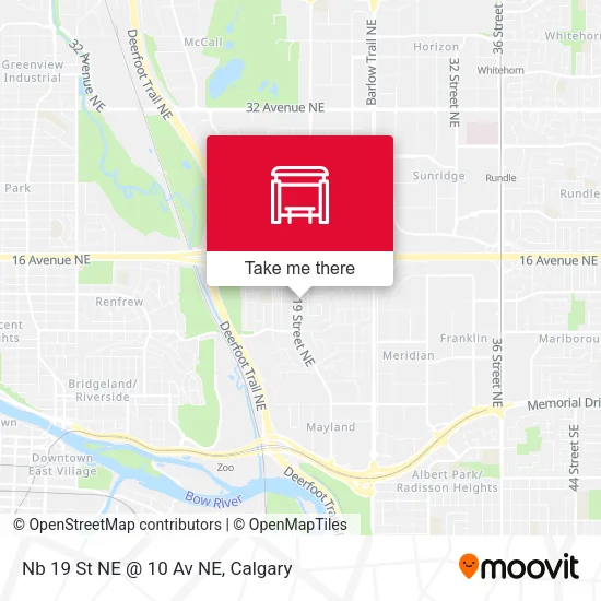 Nb 19 St NE @ 10 Av NE map