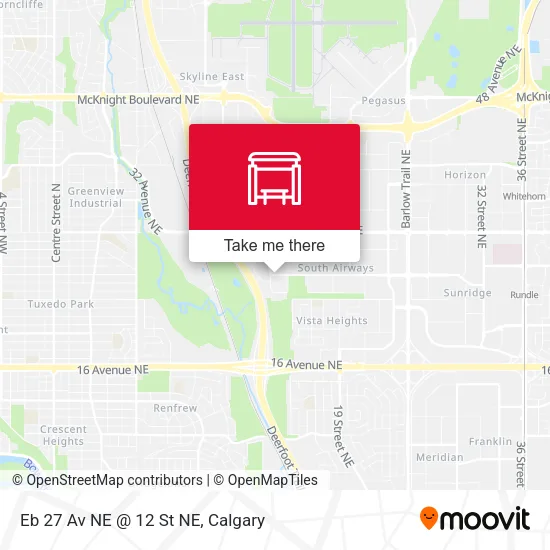 Eb 27 Av NE @ 12 St NE map