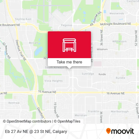 Eb 27 Av NE @ 23 St NE map