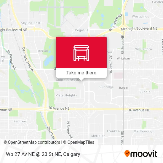 Wb 27 Av NE @ 23 St NE map