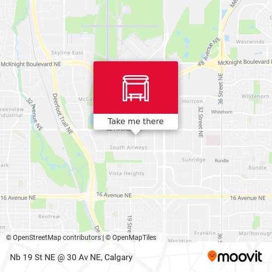 Nb 19 St NE @ 30 Av NE map