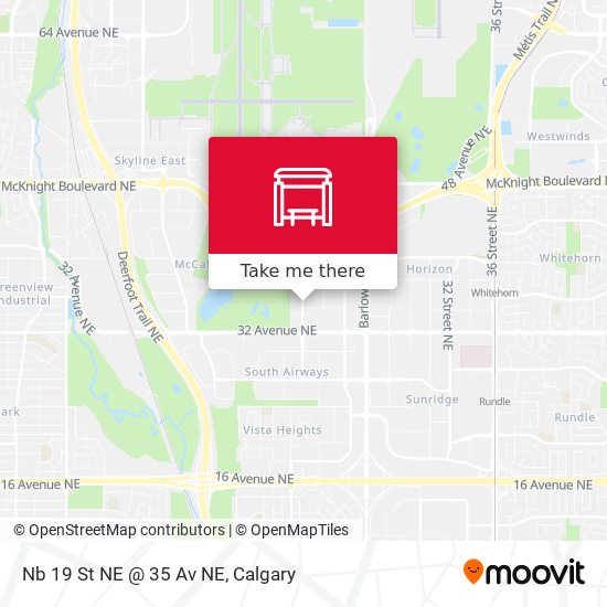 Nb 19 St NE @ 35 Av NE map